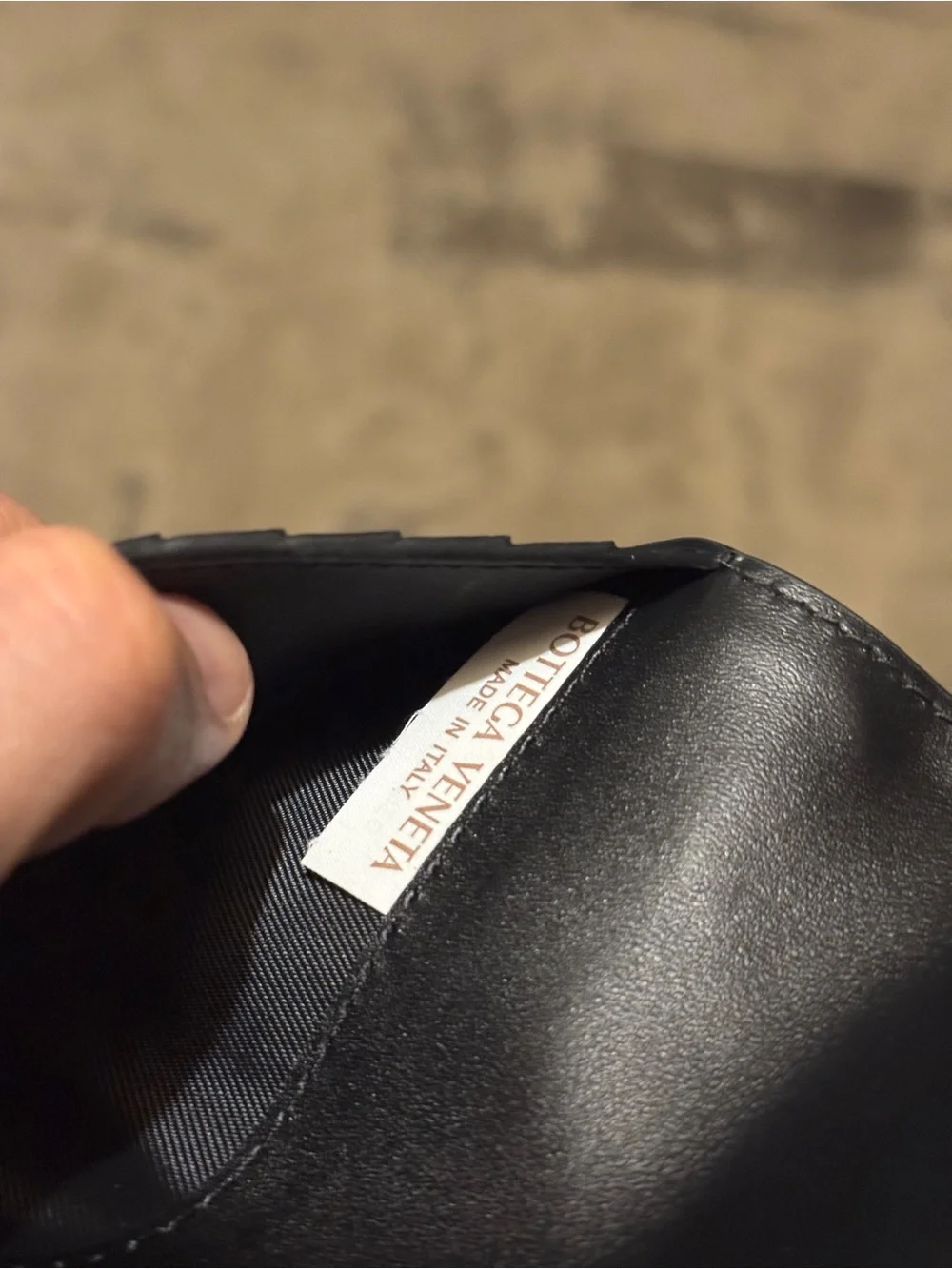 Bottega Veneta Intrecciato Black Leather Passport Holder -
